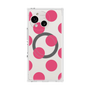 プレミアムスクエアケース with SnapMag［ シンプルドット - Pink ］