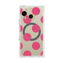 プレミアムスクエアケース with SnapMag［ シンプルドット - Pink ］