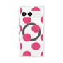プレミアムスクエアケース with SnapMag［ シンプルドット - Pink ］