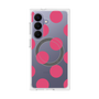 プレミアムスクエアケース with SnapMag［ シンプルドット - Pink ］