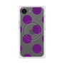 プレミアムスクエアケース with SnapMag［ シンプルドット - Purple ］