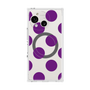プレミアムスクエアケース with SnapMag［ シンプルドット - Purple ］
