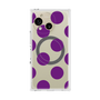 プレミアムスクエアケース with SnapMag［ シンプルドット - Purple ］