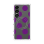 プレミアムスクエアケース with SnapMag［ シンプルドット - Purple ］