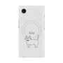 プレミアムスクエアケース with SnapMag［ 蝶ネクタイねこ - White ］