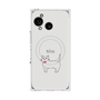プレミアムスクエアケース with SnapMag［ 蝶ネクタイねこ - White ］