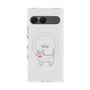 プレミアムスクエアケース with SnapMag［ 蝶ネクタイねこ - White ］