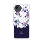 プレミアムスクエアケース with SnapMag［ ツインドットフラワー - Navy ］
