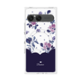 プレミアムスクエアケース with SnapMag［ ツインドットフラワー - Navy ］