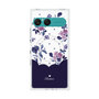 プレミアムスクエアケース with SnapMag［ ツインドットフラワー - Navy ］