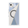 プレミアムスクエアケース with SnapMag［ マーブルトライアングルパレット - Blue ］