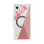 プレミアムスクエアケース with SnapMag［ マーブルトライアングルパレット - Pink ］