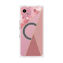 プレミアムスクエアケース with SnapMag［ マーブルトライアングルパレット - Pink ］