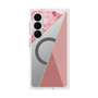 プレミアムスクエアケース with SnapMag［ マーブルトライアングルパレット - Pink ］