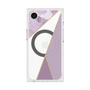 プレミアムスクエアケース with SnapMag［ マーブルトライアングルパレット - Purple ］
