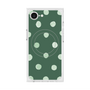 プレミアムスクエアケース with SnapMag［ 水彩ドット・レトロカラー - Green ］