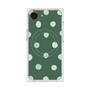 プレミアムスクエアケース with SnapMag［ 水彩ドット・レトロカラー - Green ］
