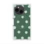 プレミアムスクエアケース with SnapMag［ 水彩ドット・レトロカラー - Green ］