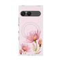 プレミアムスクエアケース with SnapMag［ Natural Flower - Pink ］