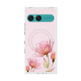 プレミアムスクエアケース with SnapMag［ Natural Flower - Pink ］
