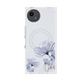 プレミアムスクエアケース with SnapMag［ Natural Flower - blue ］