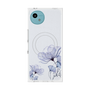 プレミアムスクエアケース with SnapMag［ Natural Flower - blue ］