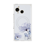 プレミアムスクエアケース with SnapMag［ Natural Flower - blue ］