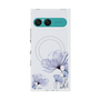 プレミアムスクエアケース with SnapMag［ Natural Flower - blue ］