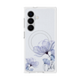 プレミアムスクエアケース with SnapMag［ Natural Flower - blue ］