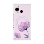 プレミアムスクエアケース with SnapMag［ Natural Flower - Purple ］