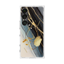 プレミアムスクエアケース with SnapMag［ Marble Nuance Painting Black ］