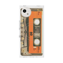 プレミアムスクエアケース with SnapMag［ RETORO CASSETTE TAPE - Skeleton Orange ］