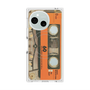 プレミアムスクエアケース with SnapMag［ RETORO CASSETTE TAPE - Skeleton Orange ］