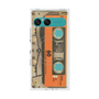 プレミアムスクエアケース with SnapMag［ RETORO CASSETTE TAPE - Skeleton Orange ］