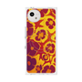プレミアムスクエアケース with SnapMag［ y2k(Year2000) - Flower - Orange purple ］