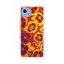 プレミアムスクエアケース with SnapMag［ y2k(Year2000) - Flower - Orange purple ］