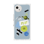 プレミアムスクエアケース with SnapMag［ Playful sticker - Dusty Blue ］