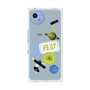 プレミアムスクエアケース with SnapMag［ Playful sticker - Dusty Blue ］