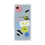 プレミアムスクエアケース with SnapMag［ Playful sticker - Dusty Blue ］