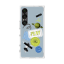 プレミアムスクエアケース with SnapMag［ Playful sticker - Dusty Blue ］
