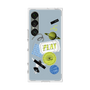 プレミアムスクエアケース with SnapMag［ Playful sticker - Dusty Blue ］