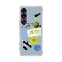 プレミアムスクエアケース with SnapMag［ Playful sticker - Dusty Blue ］