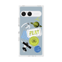 プレミアムスクエアケース with SnapMag［ Playful sticker - Dusty Blue ］