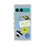 プレミアムスクエアケース with SnapMag［ Playful sticker - Dusty Blue ］