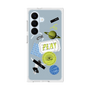 プレミアムスクエアケース with SnapMag［ Playful sticker - Dusty Blue ］