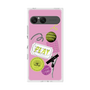 プレミアムスクエアケース with SnapMag［ Playful sticker - Dusty Pink ］