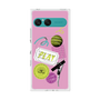 プレミアムスクエアケース with SnapMag［ Playful sticker - Dusty Pink ］