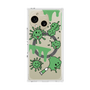プレミアムスクエアケース with SnapMag［ PAINTING SMILE Green ］