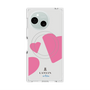 プレミアムスクエアケース with SnapMag［ LANVIN en Bleu Hearts Pink - ランバン ハート ピンク ］