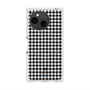 プレミアムスクエアケース with SnapMag［ Houndstooth Pattern Black with LANVIN en Bleu logo- ランバン 千鳥格子柄 ブラック ］